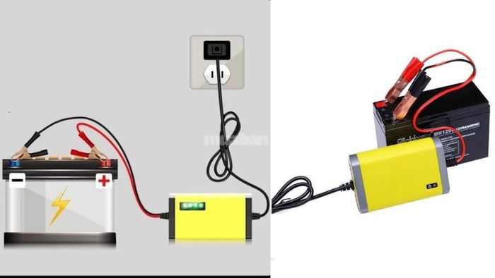 Lấy bình ắc quy ra khỏi xe để sạc