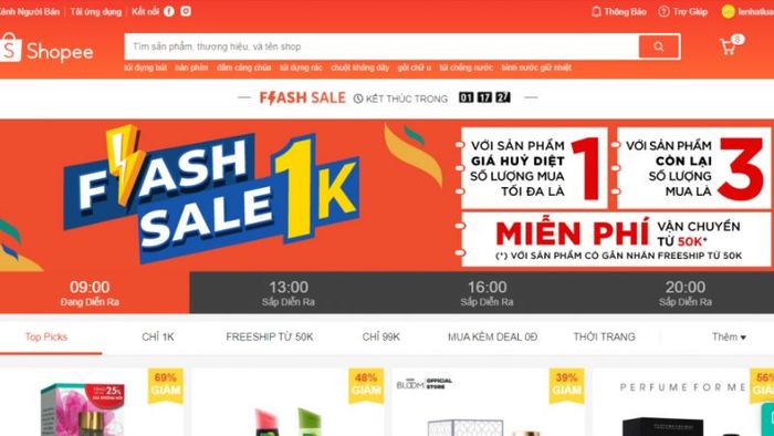 Đăng ký tham gia chương trình Flash Sale