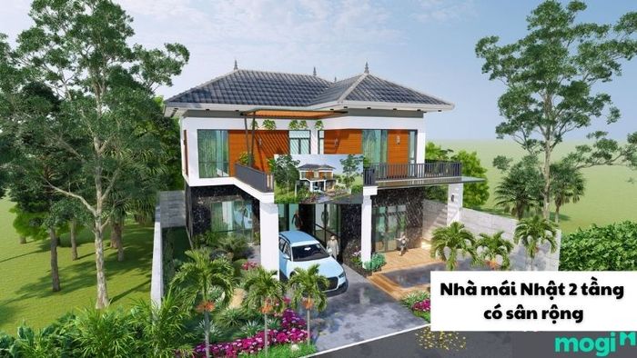 Nhà mái Nhật 2 tầng với không gian sân vườn rộng lớn (2)