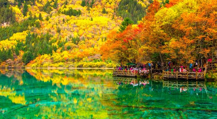 Jiuzhaigou, a stunning nature reserve and national park, is one of the key attractions in Aba.