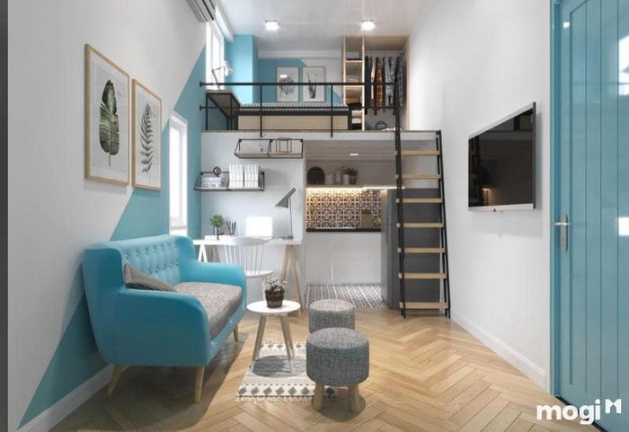 Thiết kế phòng trọ 9m2 với phong cách đơn giản