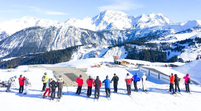 Courchevel: Just a few steps from the runway to the slopes.