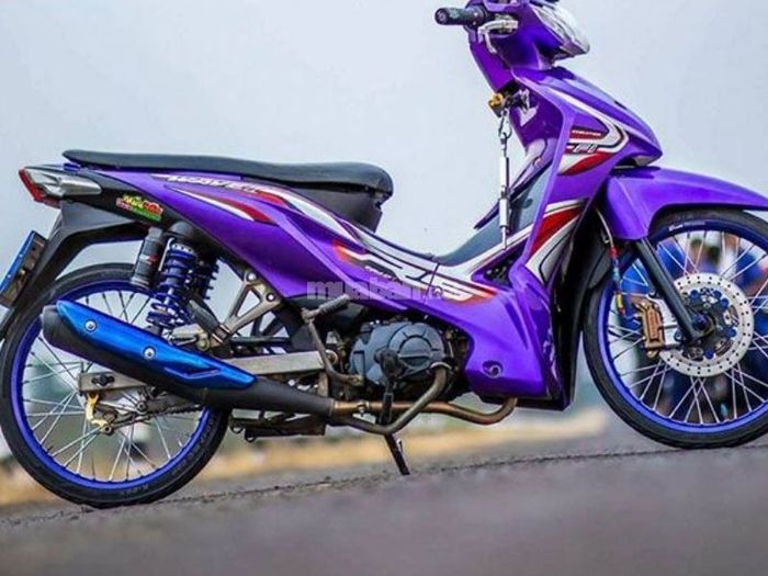 Xe Wave 50cc độ màu tím, phong cách nổi bật