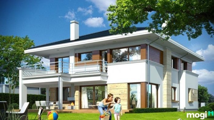Mẫu nhà mái Nhật 2 tầng gần gũi với thiên nhiên (2)