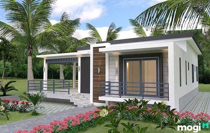Nên thiết kế một khu vực xanh trước nhà để tạo không gian sống thoải mái và hài hòa.