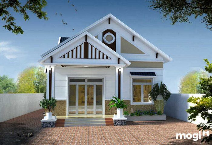 Mái Thái với thiết kế tiện dụng không chỉ giúp ngôi nhà thêm phần sang trọng mà còn đảm bảo tính bền vững và khả năng chống chọi với thời tiết.