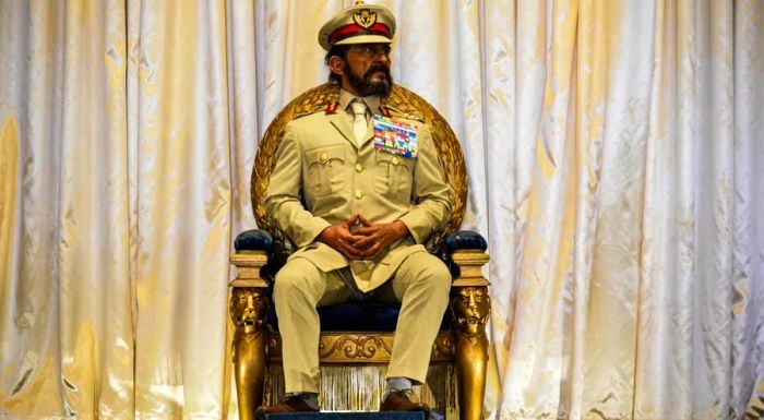 A wax statue of former emperor Haile Selassie is displayed in the Throne House.