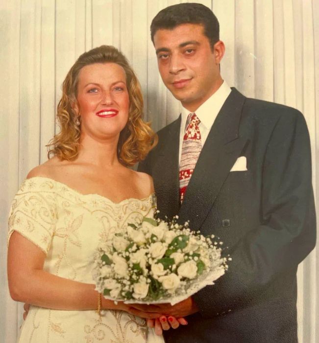 Here are Christina and Wahid on their wedding day in 1997.