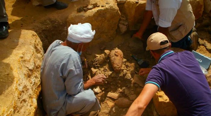 The temple was found beneath a later constructed sun temple.