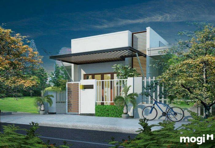 Nhà cấp 4 được bao quanh bởi nhiều cây xanh tạo không gian thoáng đãng, gần gũi với thiên nhiên, mang lại cảm giác dễ chịu cho người sống trong đó.