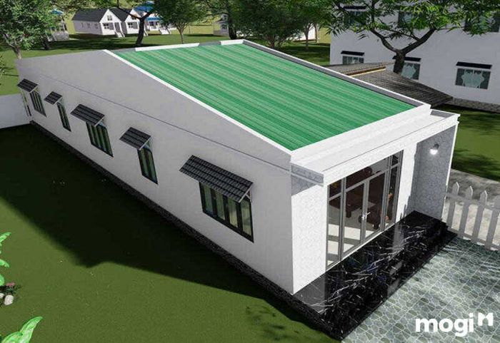 Nhà cấp 4 với thiết kế đơn giản, tiết kiệm chi phí