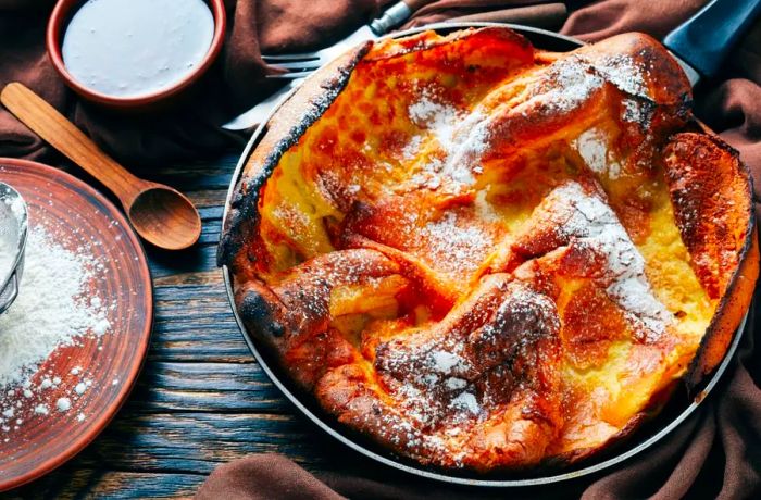 In contrast to most pancakes, the Dutch baby is baked in the oven, creating a fluffy and puffy dish unlike any other.