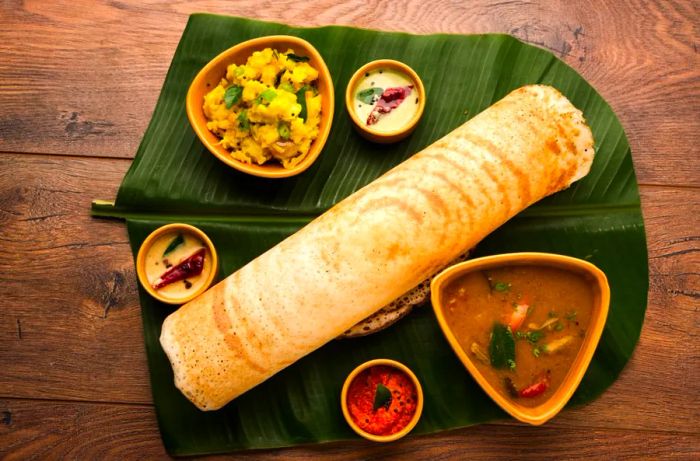 A beloved South Indian breakfast, this dish is made from a fermented batter of rice and lentils.