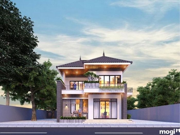 Biệt thự mini với kiểu mái nhà cấp 4