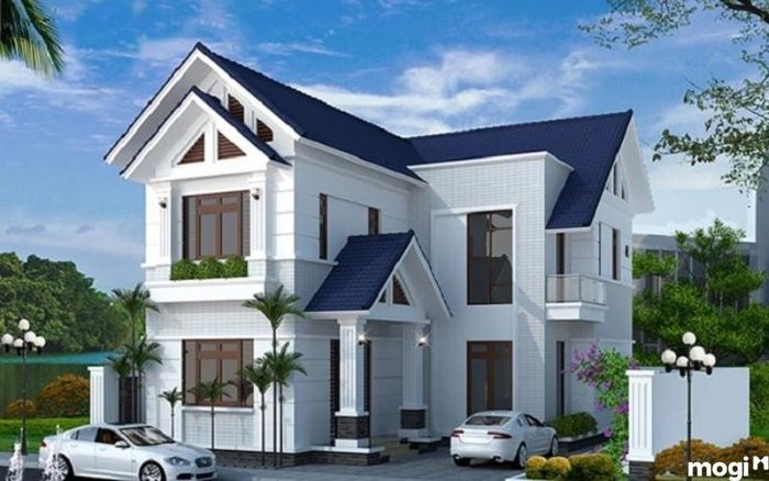 Mẫu nhà 2 tầng thiết kế hình chữ L, tối ưu không gian sử dụng