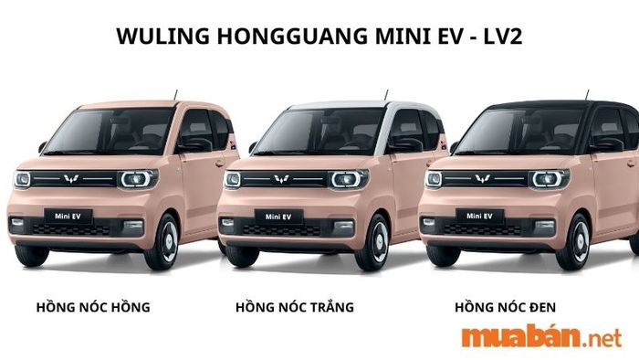 Wuling Hongguang Mini EV – LV2 màu Hồng đào với 3 tùy chọn ngoại thất