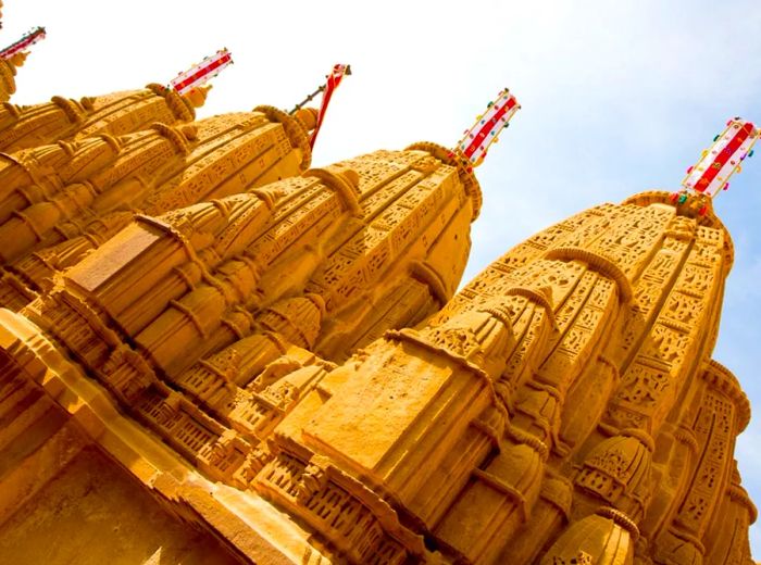 Jaisalmer Fort, completed in 1156, is now a vast complex of shops, restaurants, and hotels.