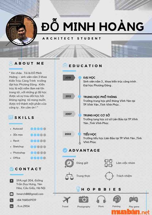 Mẫu CV ứng tuyển số 2