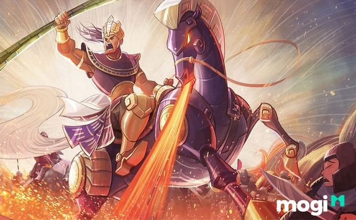 Lễ hội Đền Gióng bắt nguồn từ truyền thuyết về Thánh Gióng cưỡi ngựa chiến đấu chống lại giặc Ân