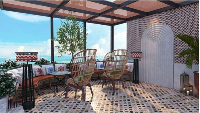 Thiết kế sân thượng mang phong cách Boho độc đáo