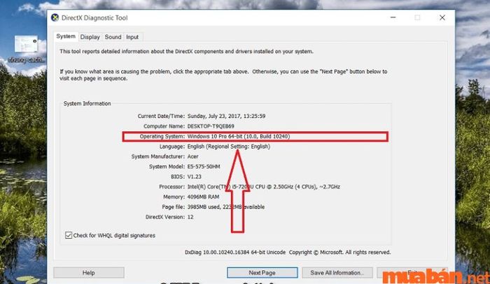 Bước đầu tiên, bạn cần kiểm tra xem hệ điều hành của mình có phải là Windows 10 hay không.