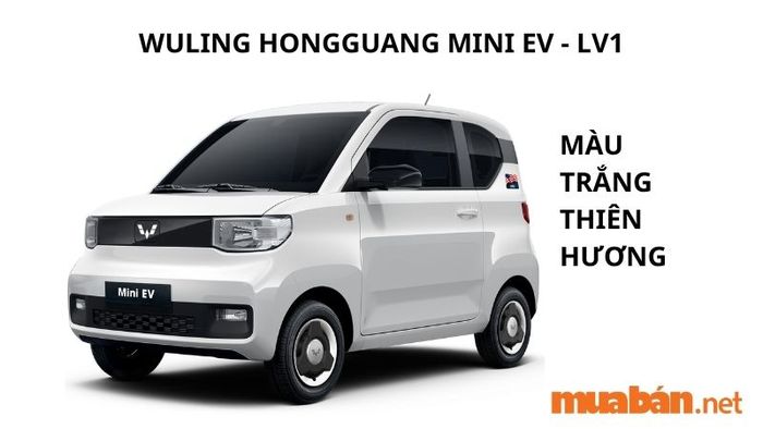 Wuling Hongguang Mini EV - LV1 với màu Trắng thiên hương