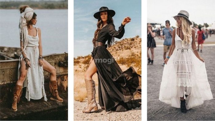 Một bộ trang phục tuy đơn giản nhưng vẫn giữ được nét đặc trưng của phong cách Bohemian – Nguồn: Internet