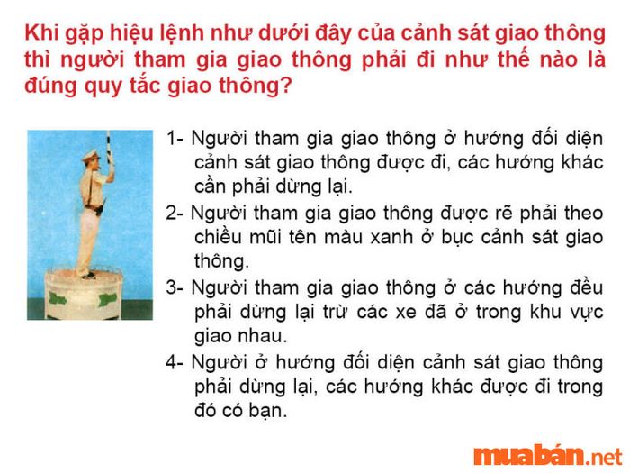 Khi câu hỏi đề cập đến “Người tham gia giao thông”, đáp án đúng là 2 và 3.