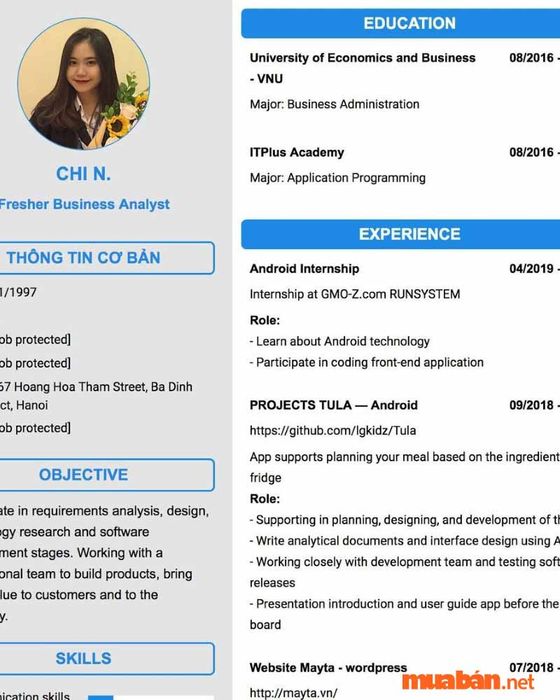Business Analyst CV cần có định dạng chuẩn mực