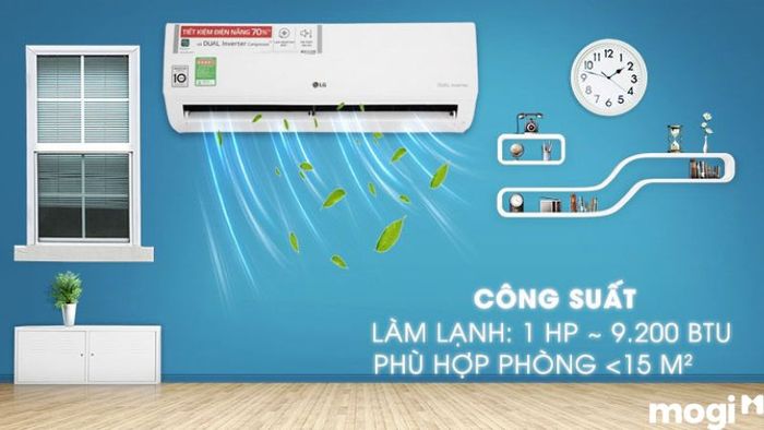 Lựa chọn máy lạnh có công suất phù hợp với diện tích phòng là điều rất quan trọng để đảm bảo hiệu quả làm mát.