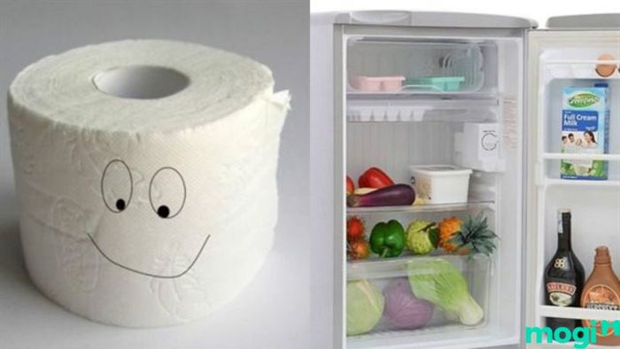 Cách khử mùi tủ lạnh bằng giấy vệ sinh