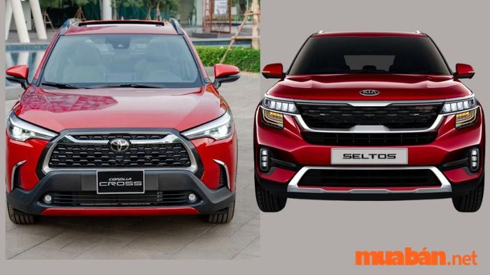 So sánh thiết kế đầu xe giữa Kia Seltos và Toyota Cross