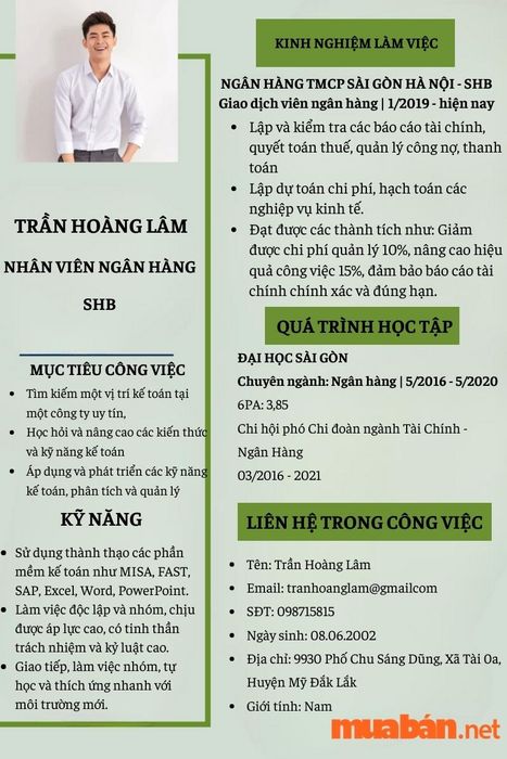 Mẫu CV xin việc ngân hàng SHB