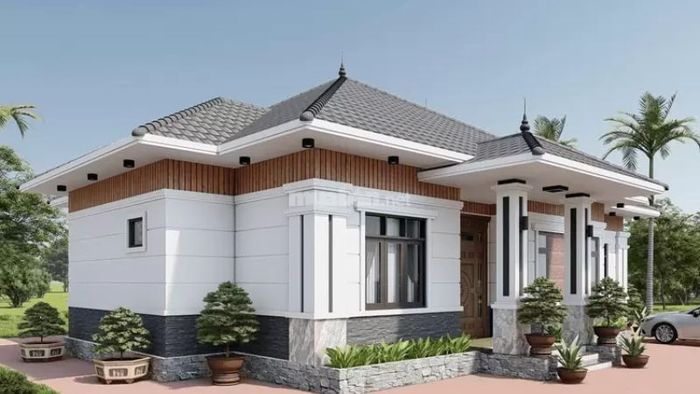 Nhà cấp 4 nông thôn 3 phòng ngủ