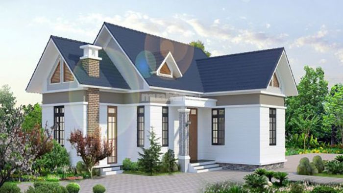 Nhà cấp 4 nông thôn 3 phòng ngủ