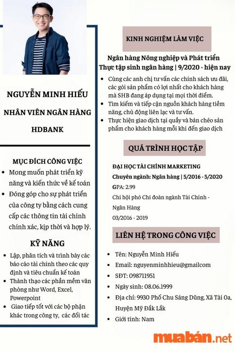 Tải mẫu CV ứng tuyển tại ngân hàng HDBank