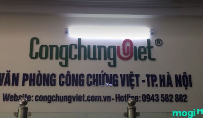 Văn phòng công chứng Việt tọa lạc tại Hà Nội