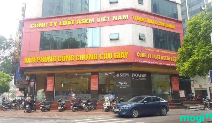Văn phòng công chứng Cầu Giấy nằm tại phố Trần Đăng Ninh