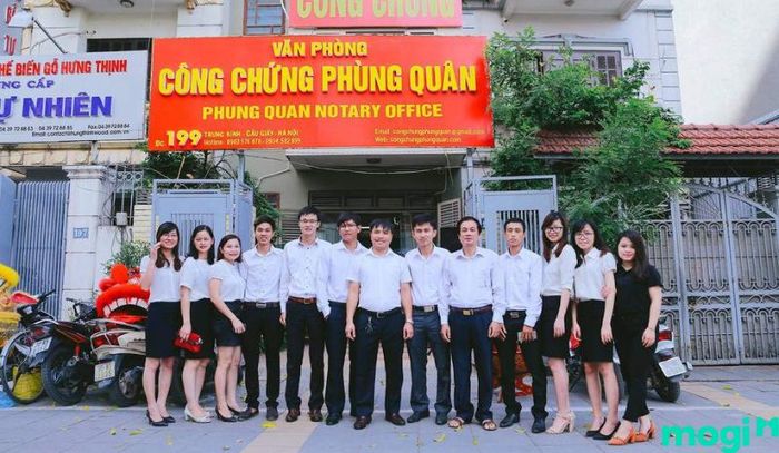 Văn phòng công chứng Phùng Quân tọa lạc tại quận Cầu Giấy