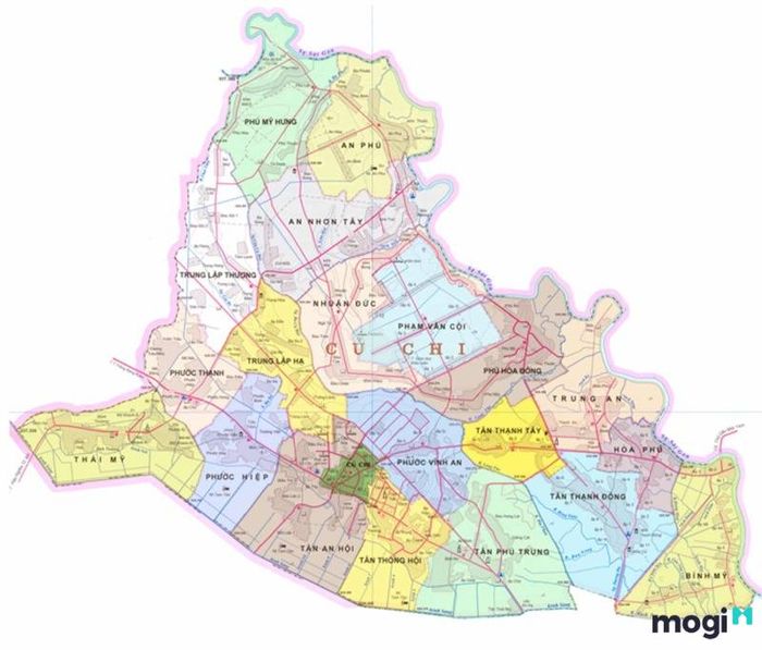 Bản đồ huyện Củ Chi