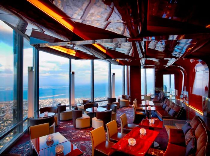 At 442 meters above sea level, Atmosphere holds the title of the world’s highest restaurant.