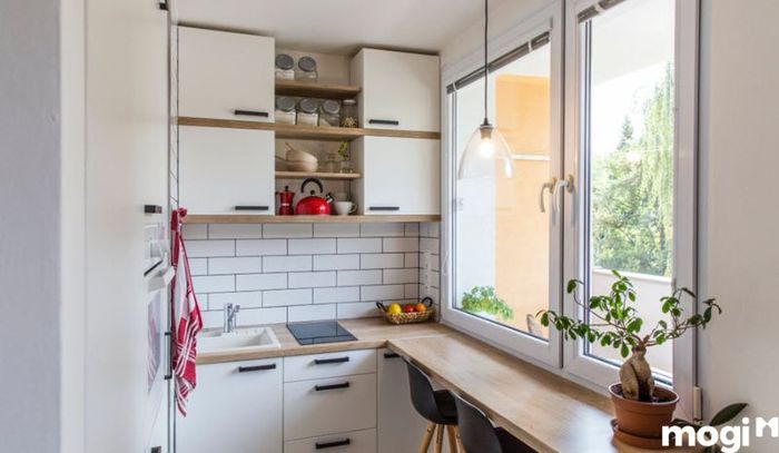 Thiết kế phòng bếp cho nhà 30m2 đẹp