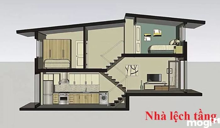 Mẫu nhà nhỏ 30m2 đẹp mắt