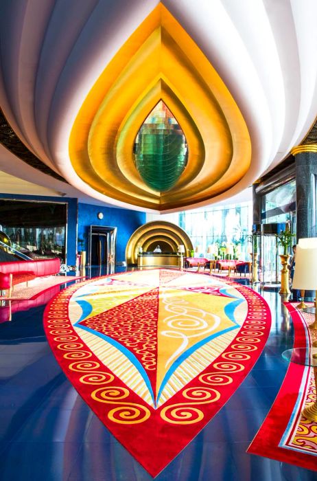 At Jumeirah Burj Al Arab, the hotel’s lavishness is evident from the lobby all the way to its exclusive Presidential Suite.