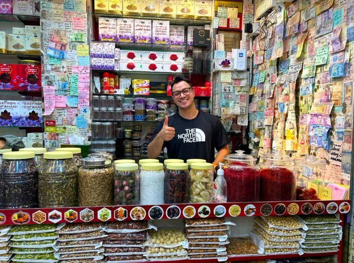 Rashid at Zafran Isfahan Herbs Trading Co _ Spice Souks Dubai _ 01042024