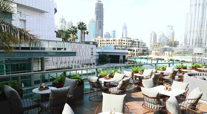 South African eatery Walnut Grove offers stunning views of the Burj Khalifa.