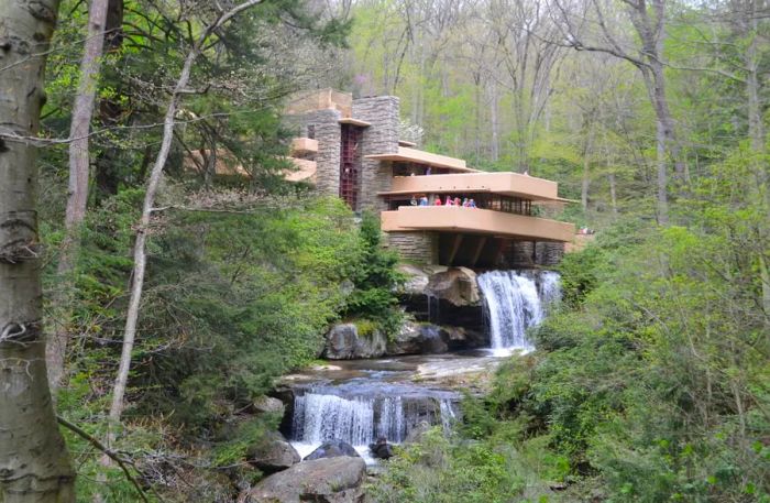 Frank Lloyd Wright's iconic Fallingwater House in Pennsylvania.