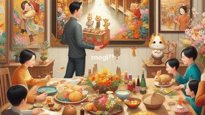 Ý nghĩa của phong tục xông đất là không chỉ thể hiện sự chào đón năm mới mà còn mang đậm hy vọng về một năm mới đầy may mắn, phát tài, gia đình an khang thịnh vượng.