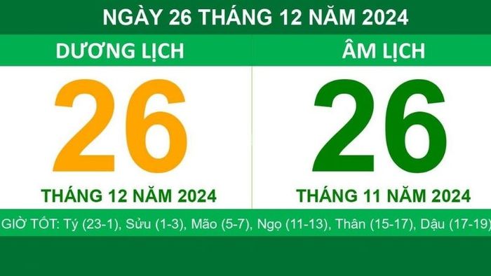Danh sách các ngày tốt nhập trạch tháng 12 năm 2024 - Nguồn: Internet