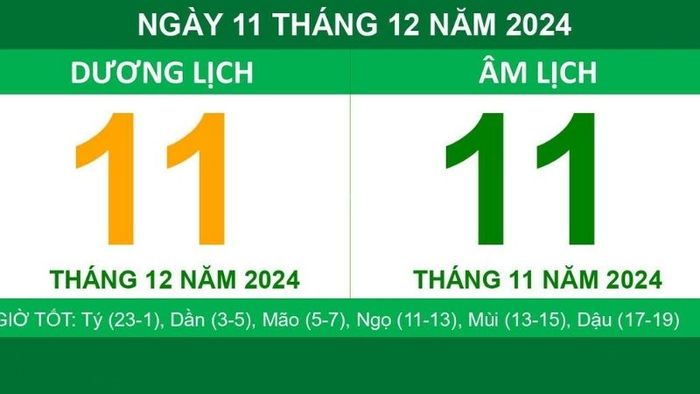 Ngày 11/12/2024 là một trong những ngày đẹp để nhập trạch trong tháng 12/2024 - Nguồn: Internet